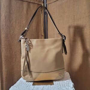 Vintage Y2K COACH Hobo Soho Tan Leather Natural Cowhide Convertible Shoulder Bag